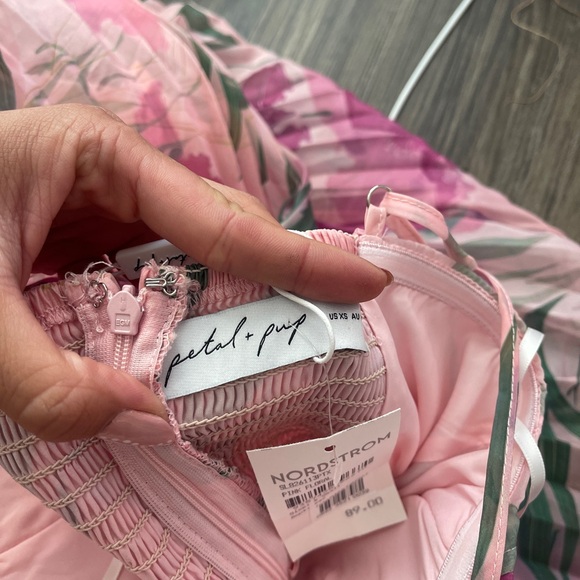 Nordstrom Achanti Pink Floral Mini Dress - Picture 12 of 15
